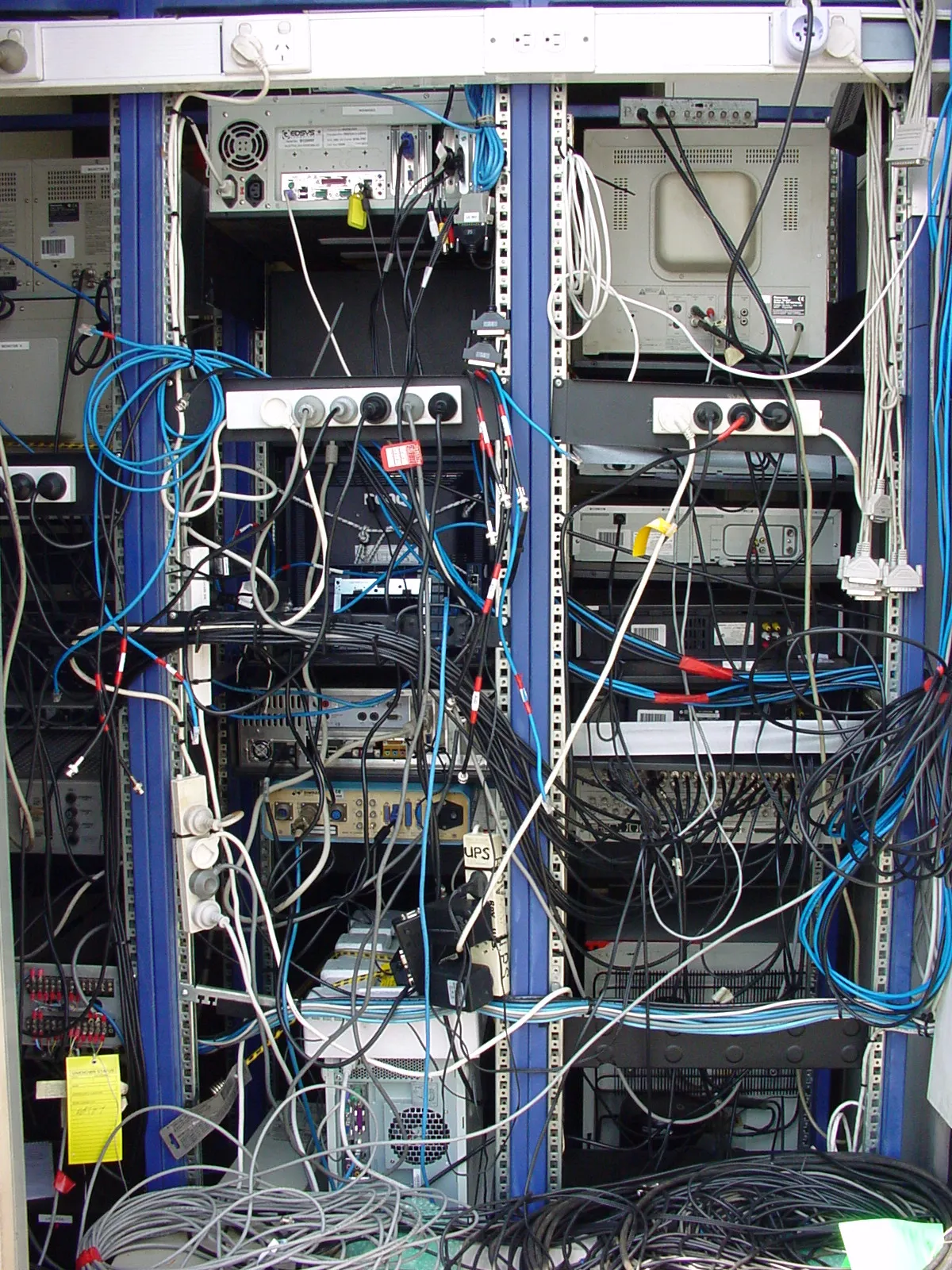 Cable management on the high seas is... chaotic.