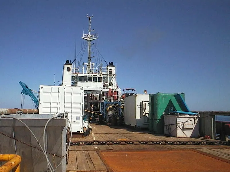 The white shipping container on the left was our 'office' for each 12 hour shift.